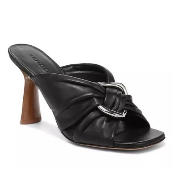 Vince Women's Qiqi Slip On Embellished High Heel Sandals in Black Size 6.5 - Picture 2 of 14